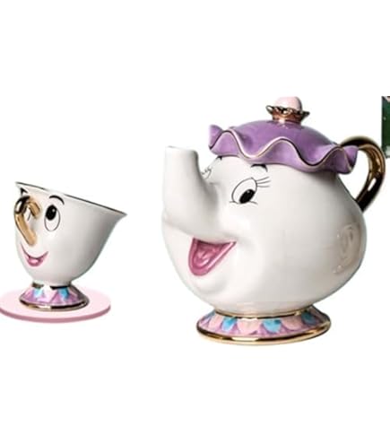 ディズニーランド　美女と野獣　ポット夫人　チップ　お皿　シュガーポット 送料無料 美女と野獣のティーセット | ポット夫人 チップのマグカップ